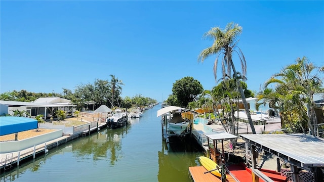 409 Bryn Mawr Is, Bradenton, FL 34207 - dock area with a water view and boat lift