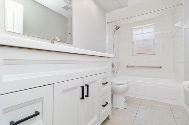 251 Broadmoor Ln, Rotonda West, FL 33947 - full bathroom with toilet, tile patterned floors,  shower combination, and vanity