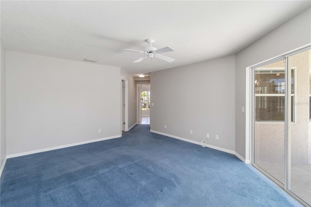 251 Broadmoor Ln, Rotonda West, FL 33947 - carpeted spare room featuring ceiling fan and baseboards