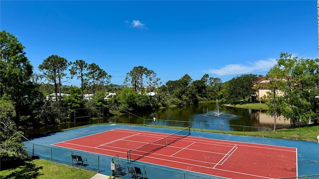 4142 Central Sarasota Pkwy Unit 1423, Sarasota, FL 34238 - view of tennis court featuring a water view and community basketball court