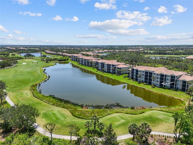 7005 River Hammock Dr Unit 203, Bradenton, FL 34212 - drone / aerial view of a local golf course, a nearby body of water, and apartment complex