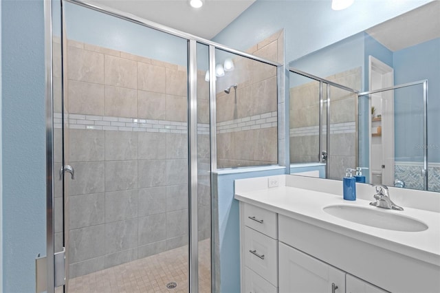 5816 Mezzana Run, Palmetto, FL 34221 - full bath featuring a shower stall and vanity
