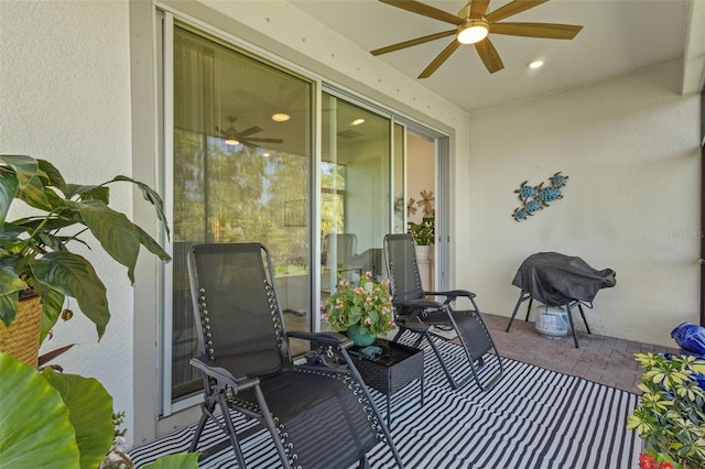 5816 Mezzana Run, Palmetto, FL 34221 - view of patio with a ceiling fan