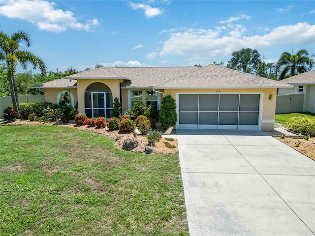 2801 Dalhart Ave, North Port, FL 34286 - ranch-style house featuring an attached garage, concrete driveway, and stucco siding