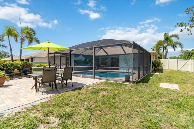 2801 Dalhart Ave, North Port, FL 34286 - view of swimming pool with a patio and a lanai