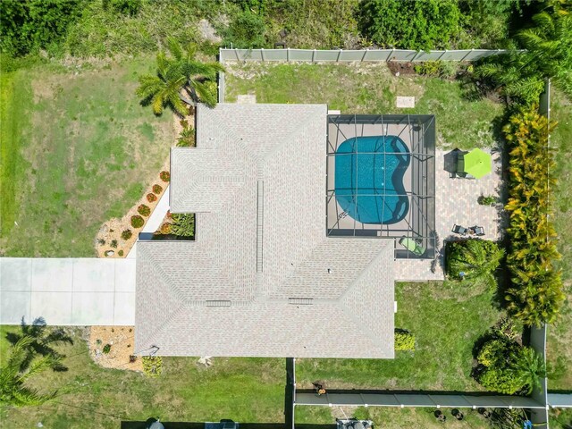 2801 Dalhart Ave, North Port, FL 34286 - view from above of property featuring a pool area