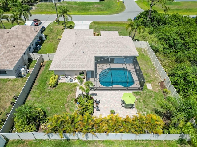 2801 Dalhart Ave, North Port, FL 34286 - view from above of property featuring a pool area