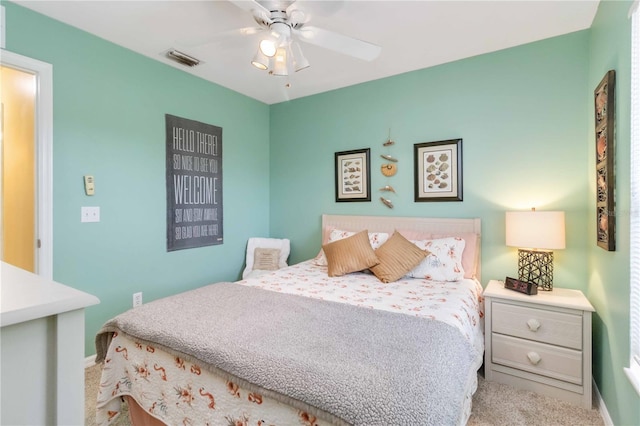 2801 Dalhart Ave, North Port, FL 34286 - bedroom with carpet floors, baseboards, and a ceiling fan