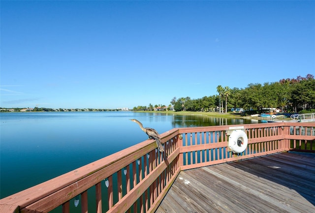 6721 Oak Manor Dr, Lakewood Ranch, FL 34202 - dock area featuring a deck with water view