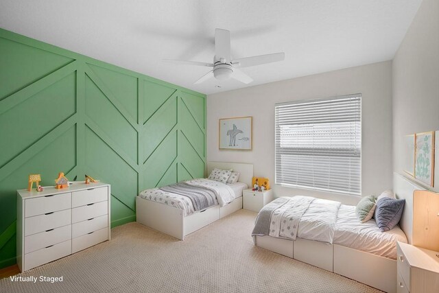 4429 67th St E, Bradenton, FL 34203 - bedroom with carpet floors and a ceiling fan