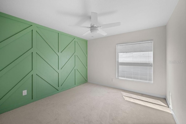 4429 67th St E, Bradenton, FL 34203 - unfurnished room with light carpet, ceiling fan, and baseboards