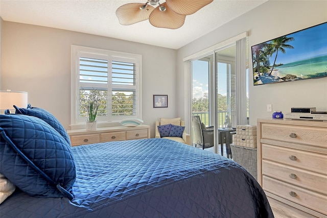 8735 Olde Hickory Ave Unit 8205, Sarasota, FL 34238 - bedroom featuring access to outside and a ceiling fan