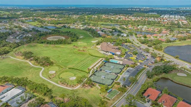 8735 Olde Hickory Ave Unit 8205, Sarasota, FL 34238 - aerial overview of property's location featuring a nearby body of water, a golf club, and nearby suburban area