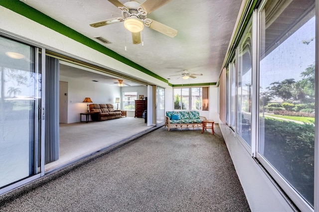 6701 12th Ave W, Bradenton, FL 34209 - sunroom / solarium featuring ceiling fan