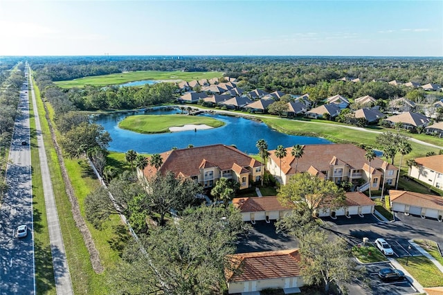 8422 Wethersfield Run Unit 103, Lakewood Ranch, FL 34202 - aerial view of residential area featuring a nearby body of water and a local golf course