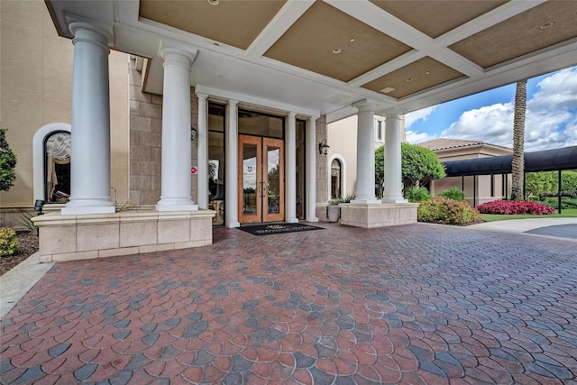 8422 Wethersfield Run Unit 103, Lakewood Ranch, FL 34202 - view of patio featuring french doors