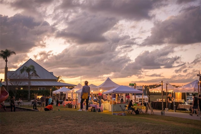 8422 Wethersfield Run Unit 103, Lakewood Ranch, FL 34202 - playground at dusk with a gazebo