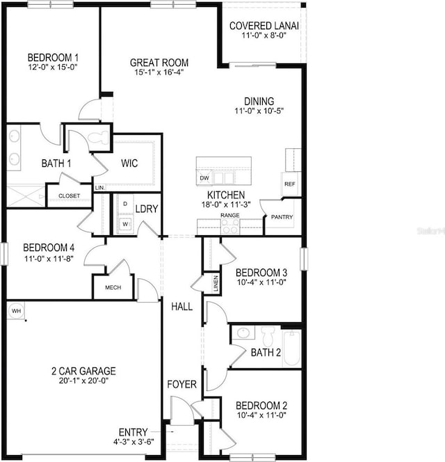 4411 Dusky Dawn Ln, Palmetto, FL 34221 - floor plan / room layout