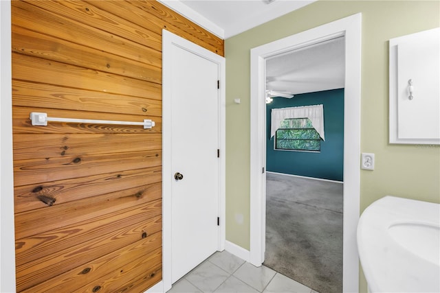 3934 Brookside Dr, Sarasota, FL 34231 - bathroom featuring marble finish floors and baseboards