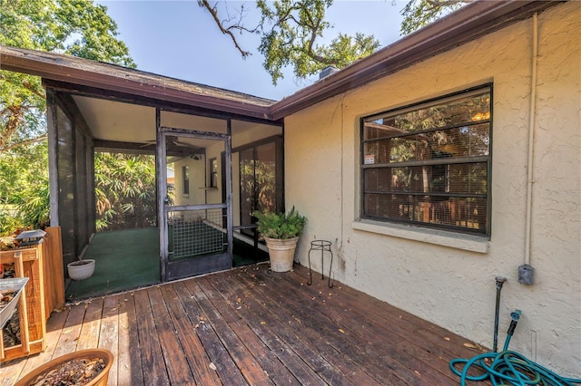 3934 Brookside Dr, Sarasota, FL 34231 - deck with a sunroom