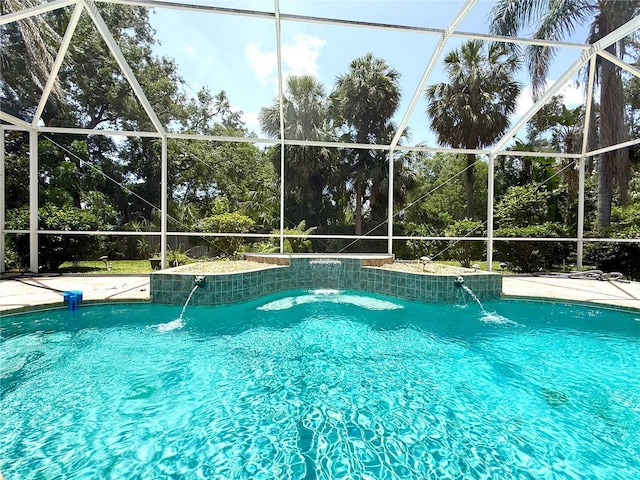 2809 112th Ter E, Parrish, FL 34219 - outdoor pool featuring a lanai and a patio area