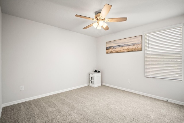3108 Rock Sound St, Bradenton, FL 34208 - empty room featuring ceiling fan, carpet floors, and baseboards