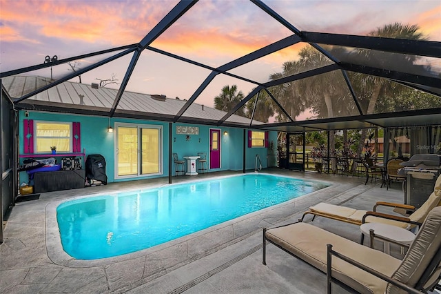 2127 Corfell St, Port Charlotte, FL 33948 - outdoor pool with a patio, a lanai, and grilling area