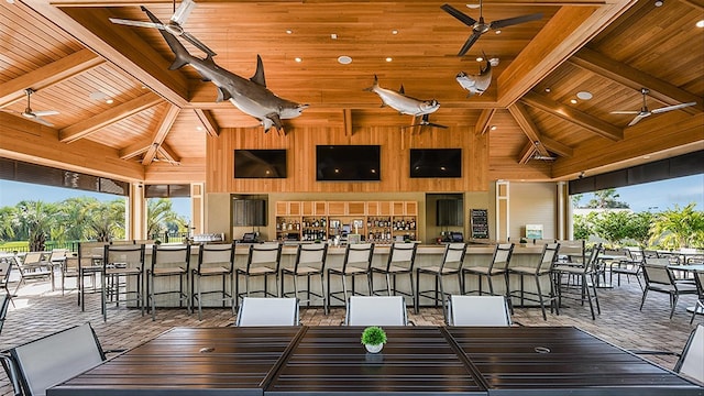 view of patio / terrace with ceiling fan