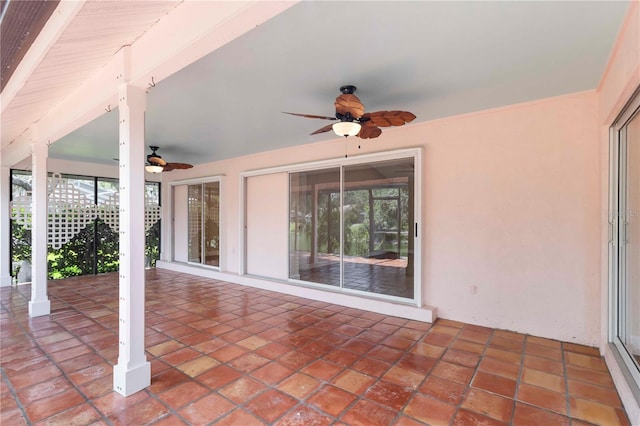 4443 Robin Hood Trl W, Sarasota, FL 34232 - view of patio featuring a ceiling fan
