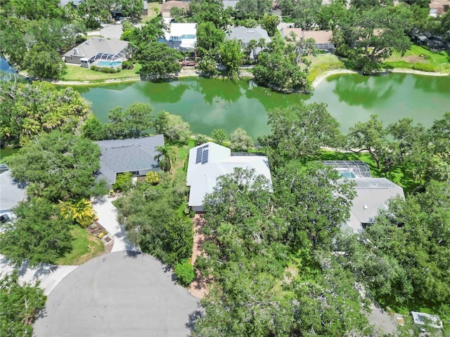 4443 Robin Hood Trl W, Sarasota, FL 34232 - aerial view of property's location with a large body of water, nearby suburban area, and a tree filled landscape