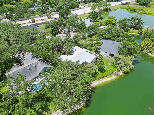 4443 Robin Hood Trl W, Sarasota, FL 34232 - drone / aerial view of a nearby body of water and a tree filled landscape