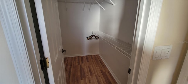 7102 52nd Dr E, Bradenton, FL 34203 - walk in closet with dark wood-style flooring