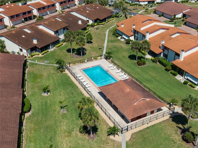 709 Sorrento Inlt Unit 709, Nokomis, FL 34275 - aerial perspective of suburban area with a pool