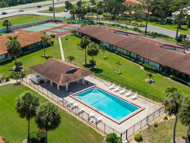 709 Sorrento Inlt Unit 709, Nokomis, FL 34275 - drone / aerial view of a pool