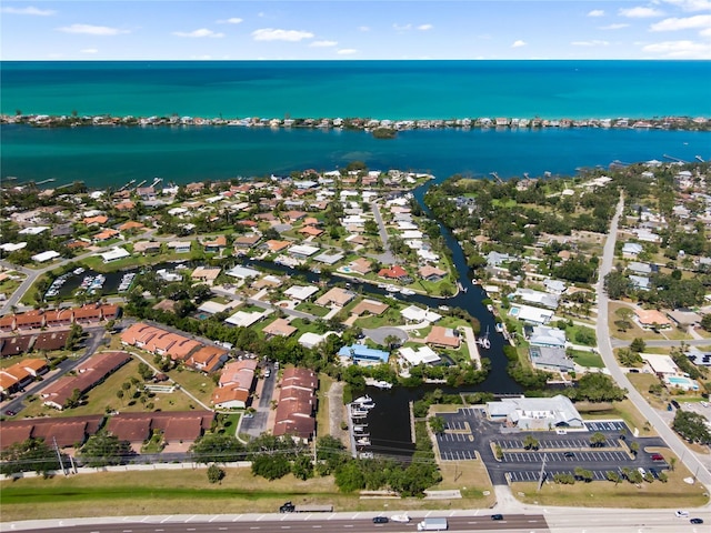 709 Sorrento Inlt Unit 709, Nokomis, FL 34275 - aerial view of property and surrounding area featuring a nearby body of water and nearby suburban area
