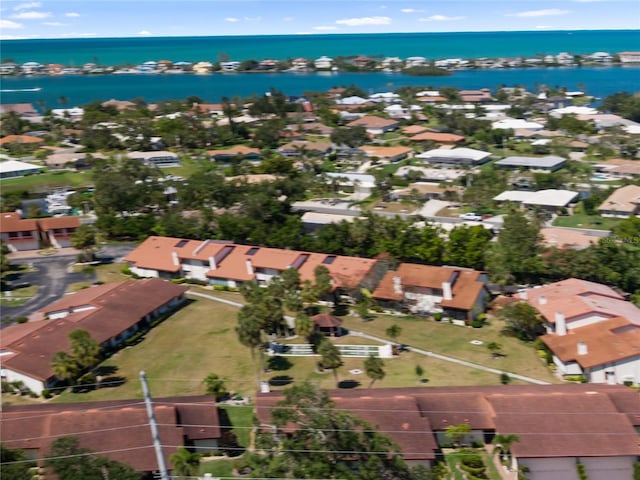 709 Sorrento Inlt Unit 709, Nokomis, FL 34275 - aerial view of property's location featuring nearby suburban area and a large body of water