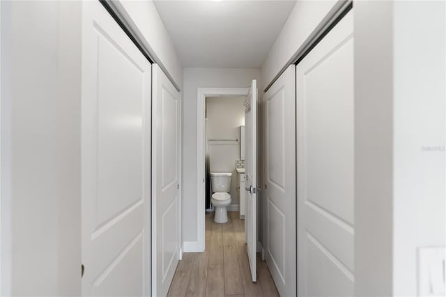 709 Sorrento Inlt Unit 709, Nokomis, FL 34275 - hall featuring light wood-style floors