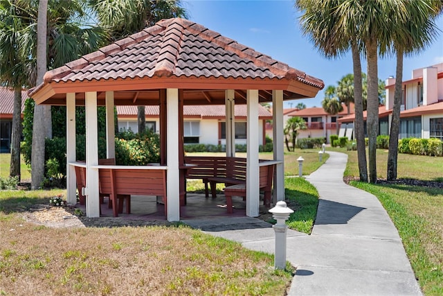 709 Sorrento Inlt Unit 709, Nokomis, FL 34275 - view of property's community with a gazebo and a lawn