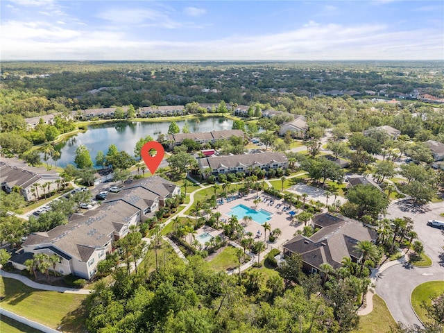 8926 Manor Loop Unit 201, Lakewood Ranch, FL 34202 - view of property location with a nearby body of water, a pool area, and nearby suburban area