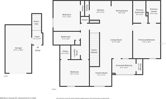 8926 Manor Loop Unit 201, Lakewood Ranch, FL 34202 - property floor plan