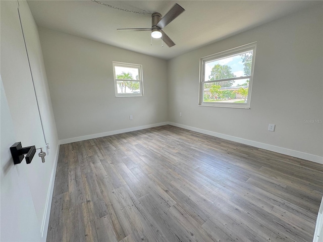 1902 24th Ave W, Bradenton, FL 34205 - spare room with a ceiling fan, wood finished floors, and baseboards