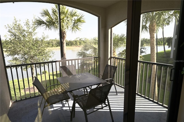 16904 Vardon Ter Unit 208, Lakewood Ranch, FL 34211 - balcony with a water view and outdoor dining area