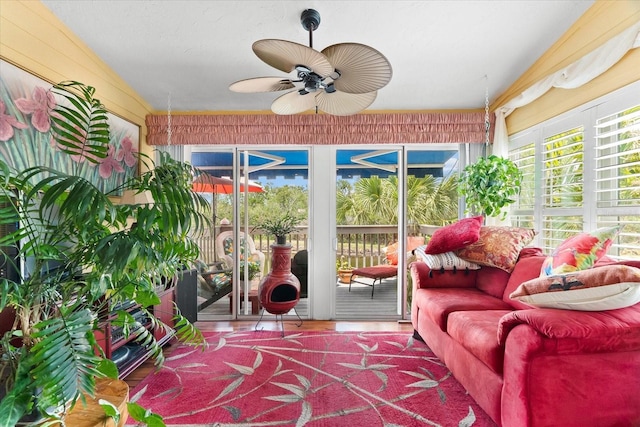 view of sunroom