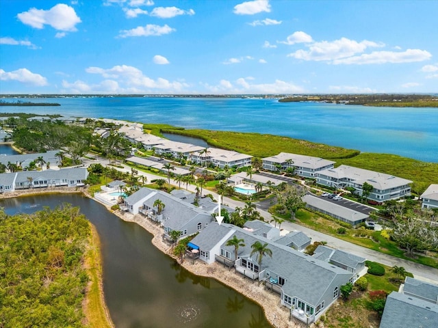 drone / aerial view of a nearby body of water