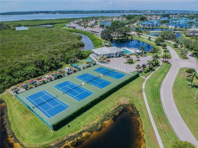 drone / aerial view of a large body of water