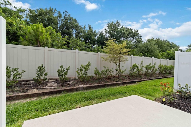 9064 Driven Snow St, Sarasota, FL 34241 - fenced backyard featuring a patio