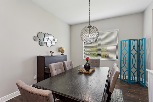13708 Old Creek Ct, Parrish, FL 34219 - dining room featuring dark wood-style flooring and baseboards