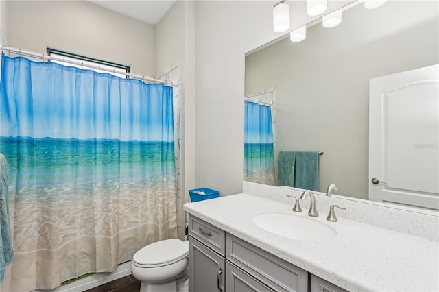 13708 Old Creek Ct, Parrish, FL 34219 - bathroom with vanity, toilet, and shower / tub combo
