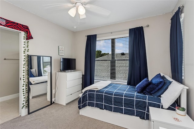 13708 Old Creek Ct, Parrish, FL 34219 - carpeted bedroom with baseboards and a ceiling fan