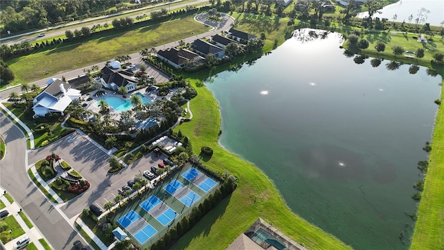 13708 Old Creek Ct, Parrish, FL 34219 - drone / aerial view of a nearby body of water and a pool